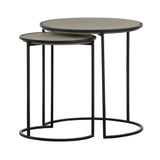 Rina Concrete + Metal Nesting End Table - 2-Piece