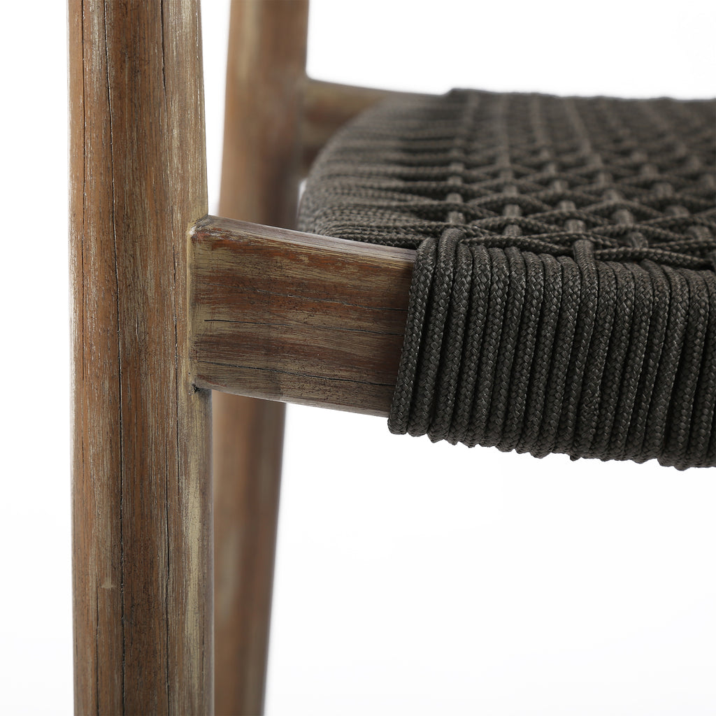 Santo Eucalyptus/Rope Polypropelene Outdoor Dining Chair – English Elm