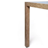 Sienna Outdoor Eucalyptus Dining Table with Grey Teak Finish and Super Stone Top