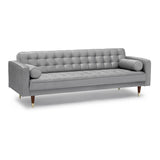 Somerset Gray Velvet Mid Century Modern Sofa