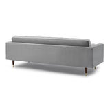 Somerset Gray Velvet Mid Century Modern Sofa