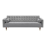 Somerset Gray Velvet Mid Century Modern Sofa