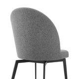 Sunny Swivel Gray Fabric and Metal Dining Room Chairs - Set of 2