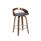 Sonia Chrome Steel,Faux Leather,Plywood 100% Polyurethane Swivel Barstool