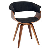 Summer Fabric/Black Hardwood 100% Polyester Dining Chair
