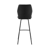 Tandy Black Faux Leather and Black Metal 26" Counter Stool