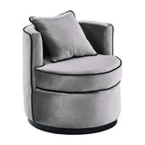 Truly Mdf Wood/Velvet 100% Polyester Accent Chair