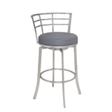 Viper Brushed Stainless Steel/Faux Leather/Leatherette 100% Polyurethane Barstool