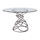 Wendy Stainless Steel/Glass Dining Table