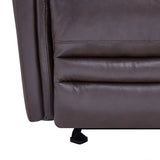 Wolfe Contemporary Recliner in Dark Brown Genuine Leather