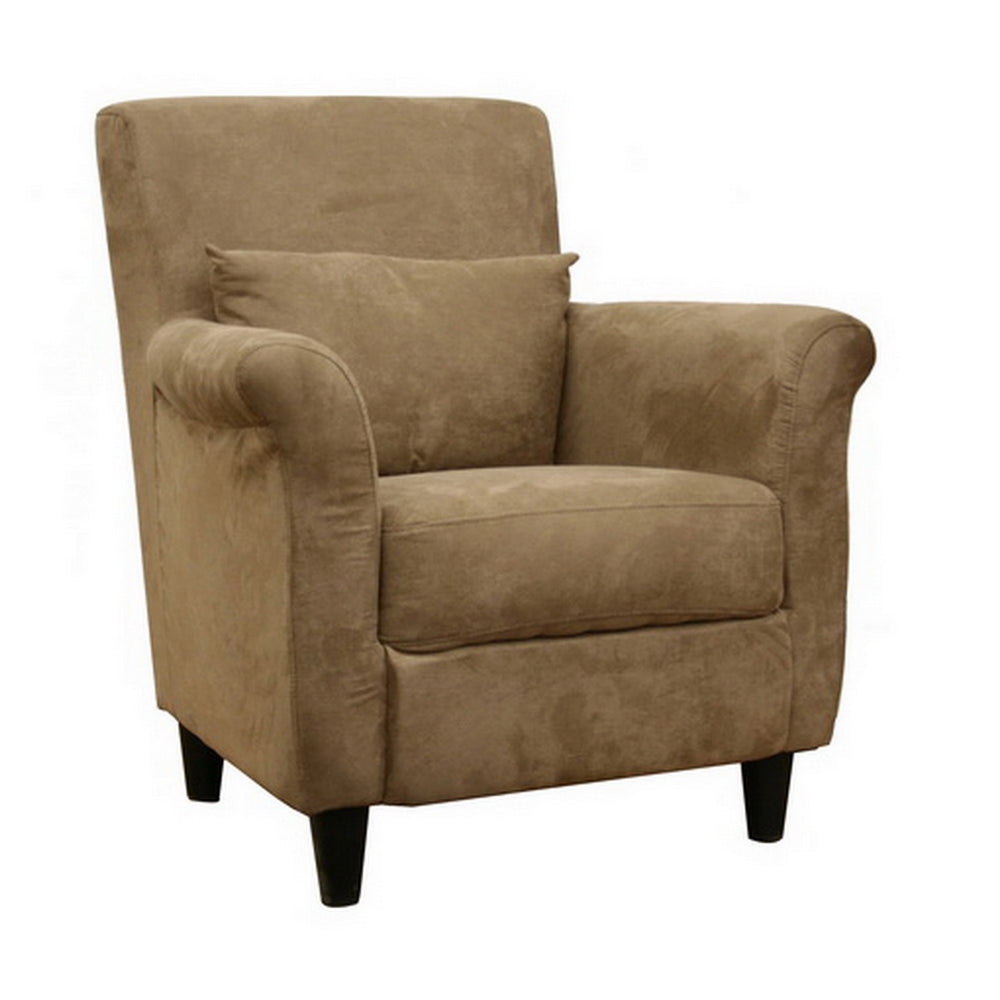 Baxton Studio Marquis Tan Microfiber Club Chair