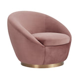 Yves Eucalyptus/Carb P2 Plywood,Z-Spring,Foam,Fabric,Metal Rotation Base 100% Polyester Swivel Chair