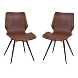 Zurich Matte Black Metal Finish/Faux Leather/Leatherette 100% Polyurethane Dining Chair