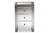 Azura Modern and Contemporary Hollywood Regency Glamour Style Nightstand Bedside Table