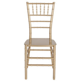 English Elm EE2093 Traditional Commercial Grade Flat Seat Resin Chiavari Chair Gold EEV-14884