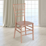 English Elm EE2093 Traditional Commercial Grade Flat Seat Resin Chiavari Chair Rose Gold EEV-14886