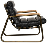 Noir Cowhide Arm Chair LEA-C0118-1D