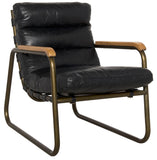 Noir Cowhide Arm Chair LEA-C0118-1D