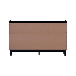 Walker Edison Lee Mid-century Modern/ 55.1" Solid Wood 6-Drawer Chest with Gallery LEEBDBL