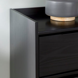 Walker Edison Lee Mid-century Modern/ 55.1" Solid Wood 6-Drawer Chest with Gallery LEEBDBL