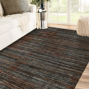 AMER Rugs Legacy LEG-15 Hand-Knotted Geometric Transitional Area Rug Dark Red 10' x 14'