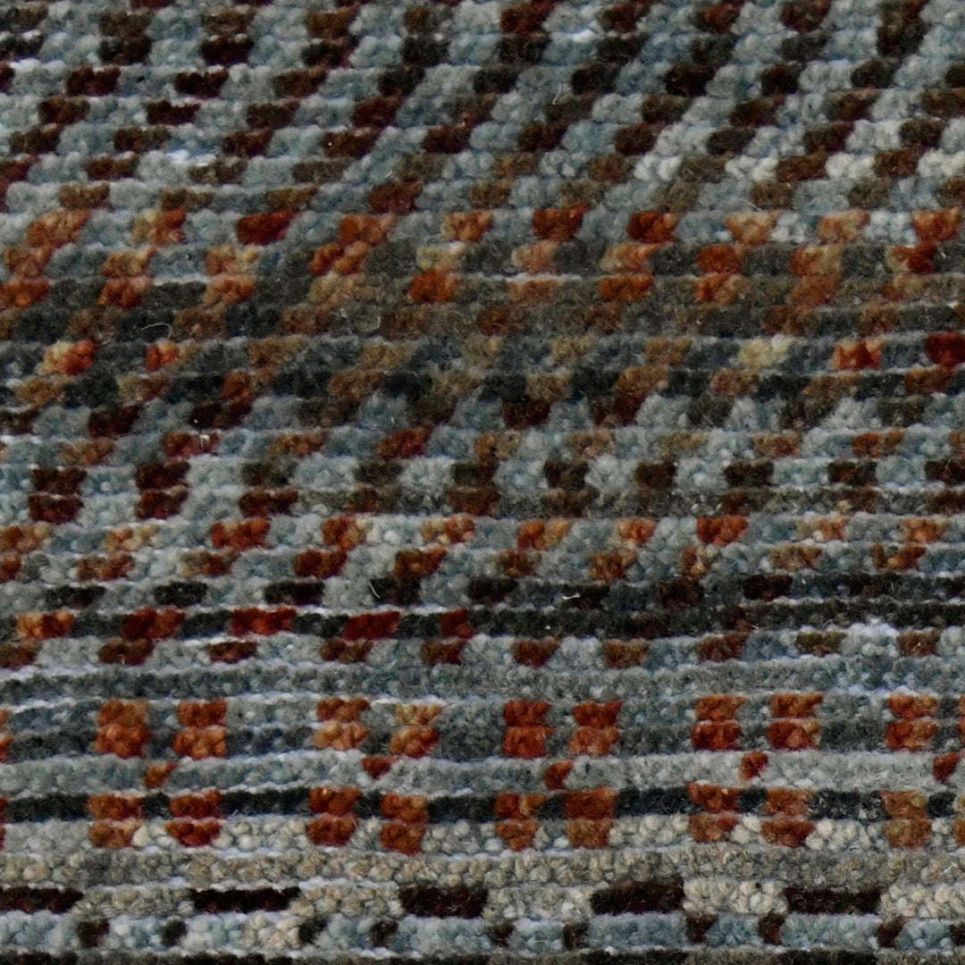 Legacy Hand-Knotted Geometric Area Rug in New Zealand Wool - Artisan C