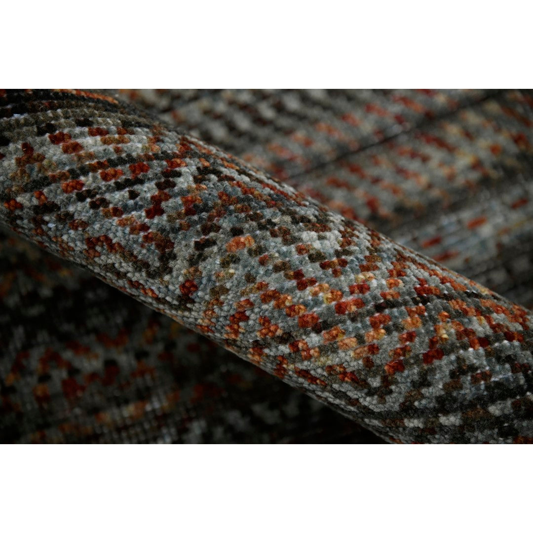 Legacy Hand-Knotted Geometric Area Rug in New Zealand Wool - Artisan C