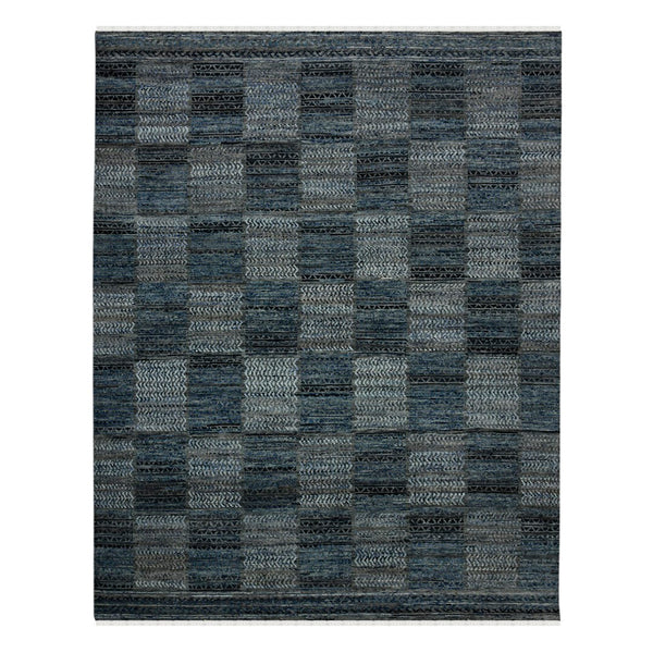 AMER Rugs Legacy LEG-8 Hand-Knotted Geometric Transitional Area Rug Gray/Blue 10' x 14'