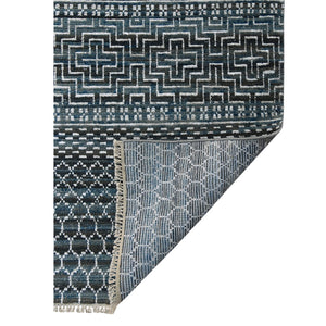 AMER Rugs Legacy LEG(V)-25 Hand-Knotted Geometric Transitional Area Rug Blue 10' x 14'