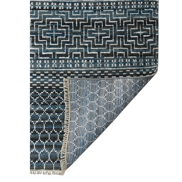 AMER Rugs Legacy LEG(V)-25 Hand-Knotted Geometric Transitional Area Rug Blue 10' x 14'