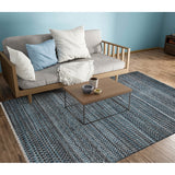 AMER Rugs Legacy LEG(V)-25 Hand-Knotted Geometric Transitional Area Rug Blue 10' x 14'