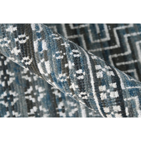 AMER Rugs Legacy LEG(V)-25 Hand-Knotted Geometric Transitional Area Rug Blue 10' x 14'