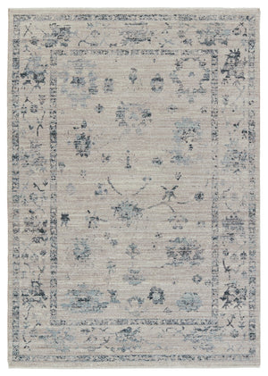 Jaipur Living Leila Adelaide Vibe LEI01 Power Loomed 100% Polyester Floral Area Rug Blue 100% Polyester RUG155506