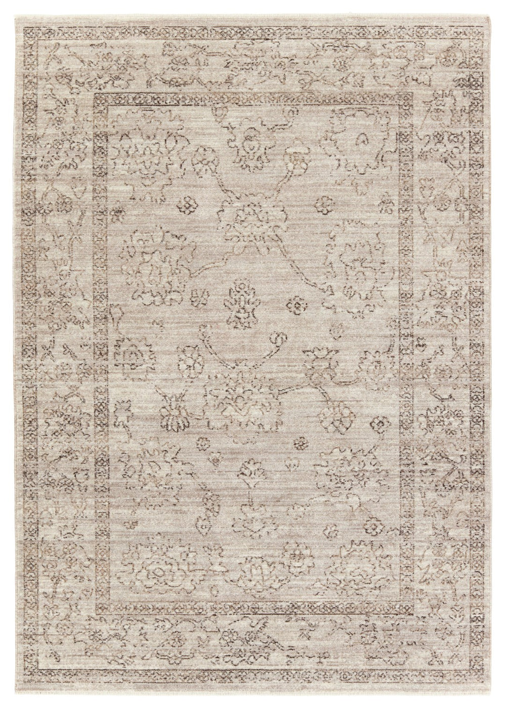 Jaipur Living Leila Camille Vibe LEI02 Power Loomed 100% Polyester Floral Area Rug Gray 100% Polyester RUG155507