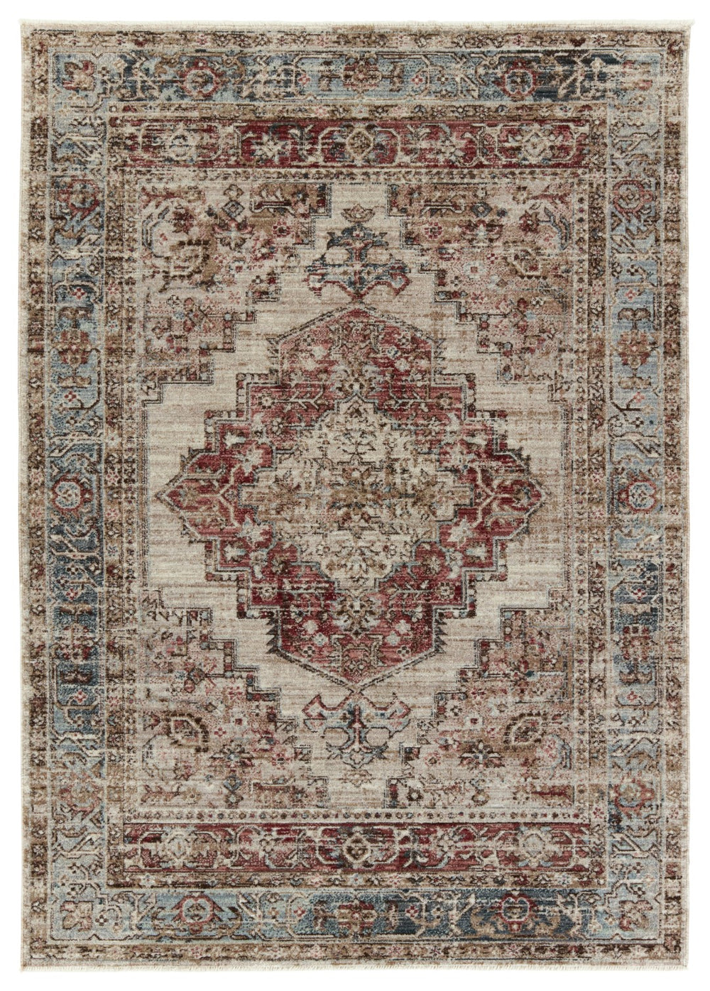 Jaipur Living Leila Emory Vibe LEI03 Power Loomed 100% Polyester Medallion Area Rug Red 100% Polyester RUG155508
