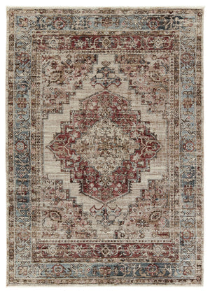 Jaipur Living Leila Emory Vibe LEI03 Power Loomed 100% Polyester Medallion Area Rug Red 100% Polyester RUG155508