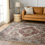 Jaipur Living Leila Emory Vibe LEI03 Power Loomed 100% Polyester Medallion Area Rug Red 100% Polyester RUG155508