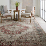 Jaipur Living Leila Emory Vibe LEI03 Power Loomed 100% Polyester Medallion Area Rug Red 100% Polyester RUG155508