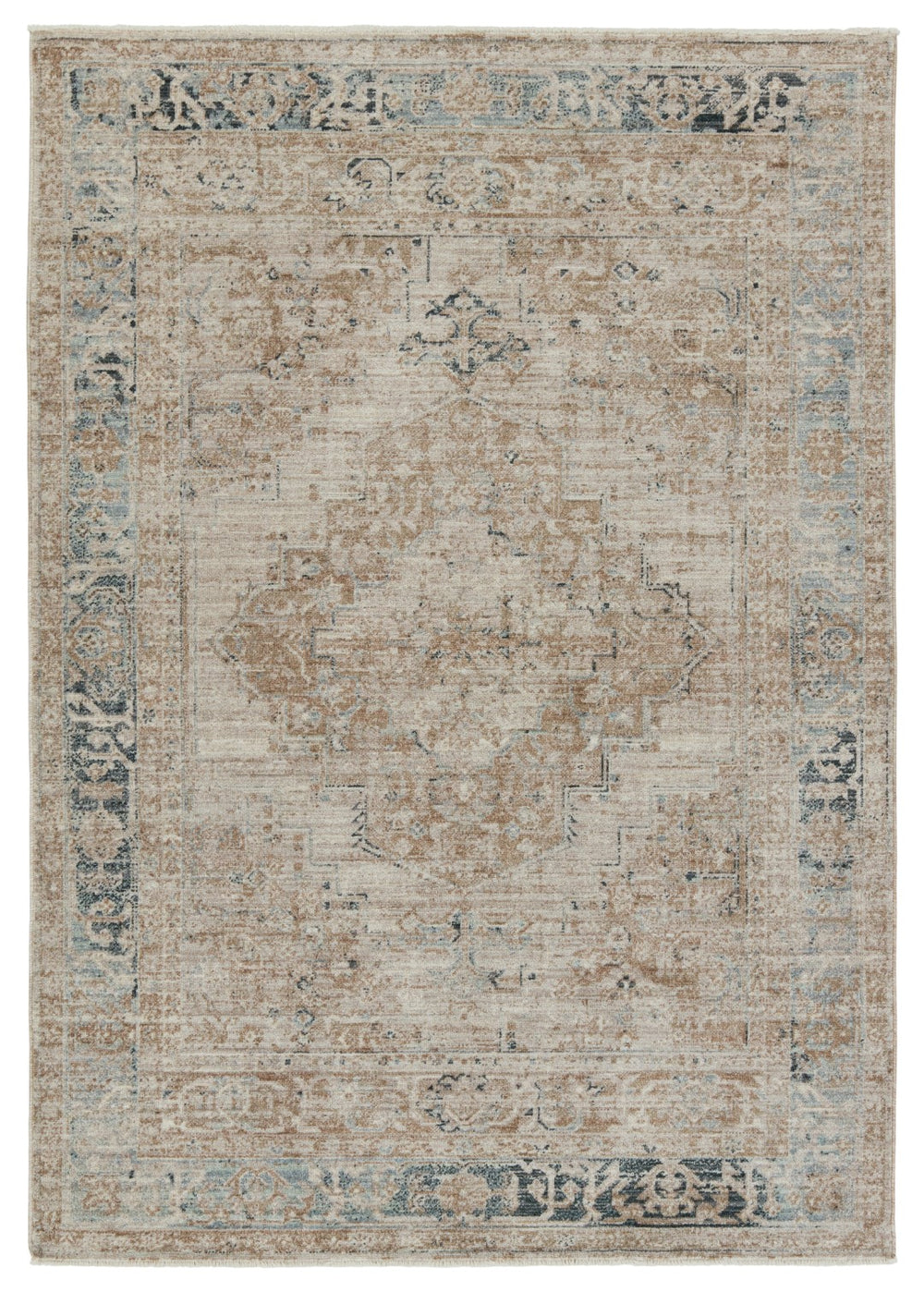 Jaipur Living Leila Emory Vibe LEI04 Power Loomed 100% Polyester Medallion Area Rug Taupe 100% Polyester RUG155509