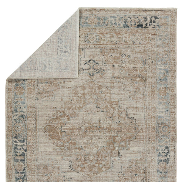 Jaipur Living Leila Emory Vibe LEI04 Power Loomed 100% Polyester Medallion Area Rug Taupe 100% Polyester RUG155509