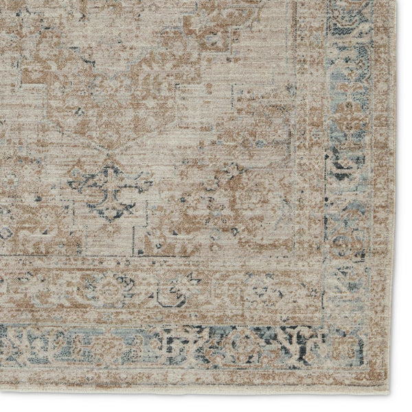 Jaipur Living Leila Emory Vibe LEI04 Power Loomed 100% Polyester Medallion Area Rug Taupe 100% Polyester RUG155509
