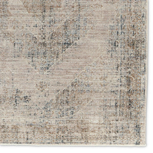 Jaipur Living Leila Adonia Vibe LEI05 Power Loomed 100% Polyester Medallion Area Rug Taupe 100% Polyester RUG155510