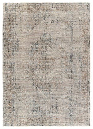 Jaipur Living Leila Adonia Vibe LEI05 Power Loomed 100% Polyester Medallion Area Rug Taupe 100% Polyester RUG155510