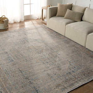 Jaipur Living Leila Adonia Vibe LEI05 Power Loomed 100% Polyester Medallion Area Rug Taupe 100% Polyester RUG155510