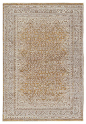 Jaipur Living Leila Harriet Vibe LEI06 Power Loomed 100% Polyester Medallion Area Rug Gold 100% Polyester RUG155511