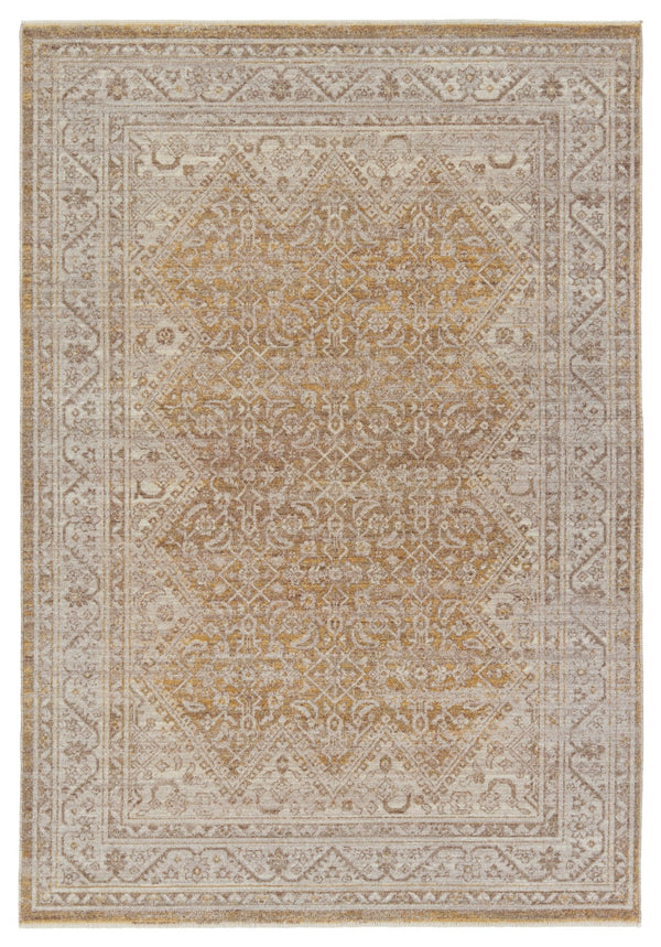 Jaipur Living Leila Harriet Vibe LEI06 Power Loomed 100% Polyester Medallion Area Rug Gold 100% Polyester RUG155511