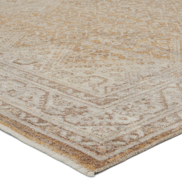 Jaipur Living Leila Harriet Vibe LEI06 Power Loomed 100% Polyester Medallion Area Rug Gold 100% Polyester RUG155511