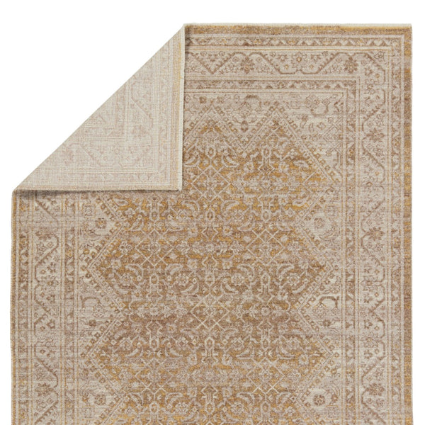 Jaipur Living Leila Harriet Vibe LEI06 Power Loomed 100% Polyester Medallion Area Rug Gold 100% Polyester RUG155511