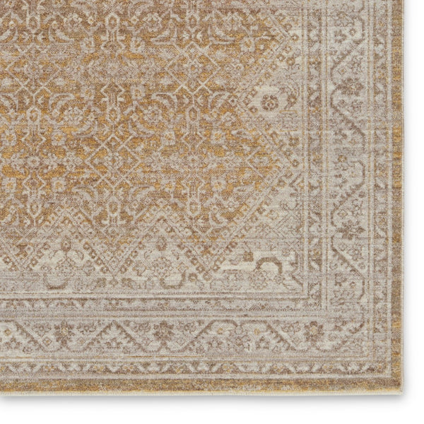 Jaipur Living Leila Harriet Vibe LEI06 Power Loomed 100% Polyester Medallion Area Rug Gold 100% Polyester RUG155511