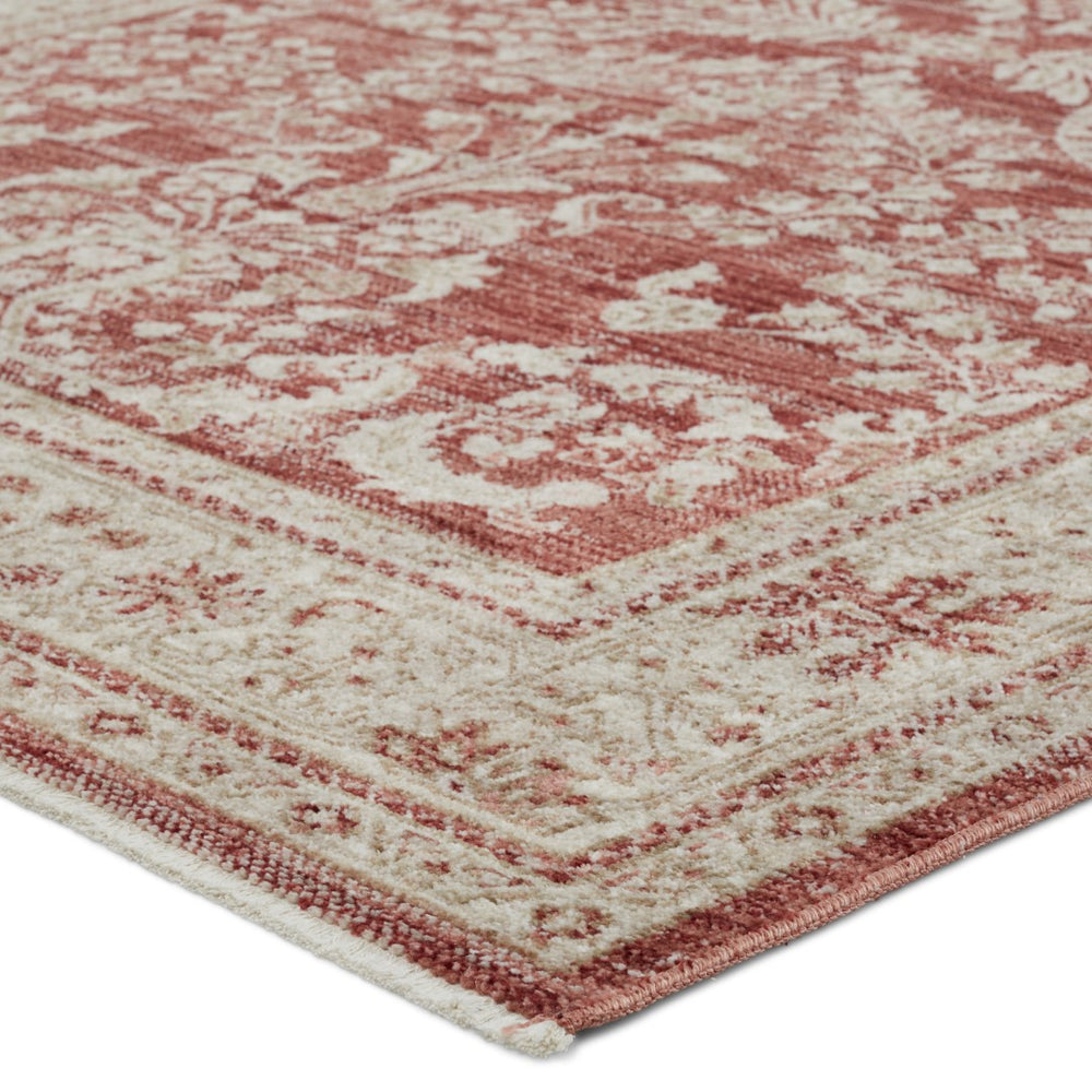 Jaipur Living Leila Katarina Vibe LEI07 Power Loomed 100% Polyester Floral Area Rug Red 100% Polyester RUG155512